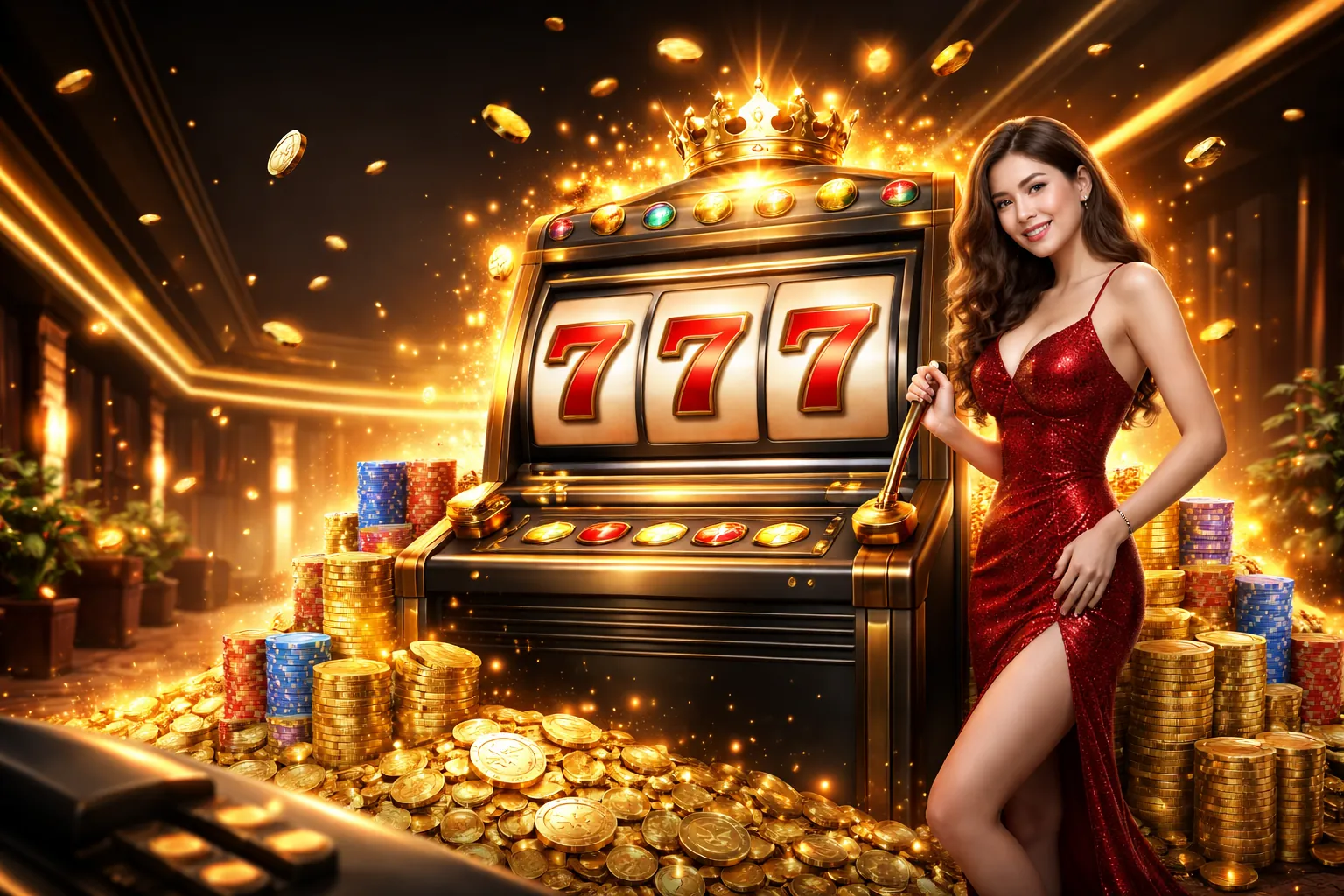 Trò chơi slot machine hot hit Rainbow Riches với giải thưởng lớn